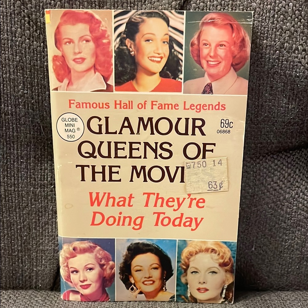 Vintage 1983 Glamour Queens of the Movies small paperback Book